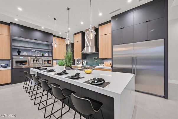 Interior, Kitchen, Pendant Lights, Recessed Lighting, Stainless Steel Appliances