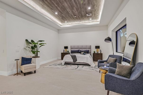 Bedroom, Interior, Recessed Lighting, Wooden Ceilings