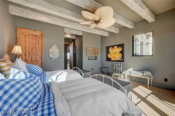 Bedroom, Interior, Wooden Beams