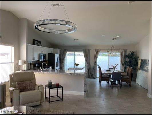 Chandelier, Dining room, Interior, Kitchen, Pendant Lights, Water