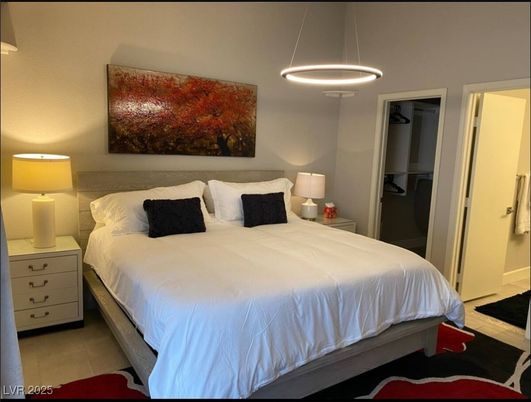 Bedroom, Interior, Pendant Lights
