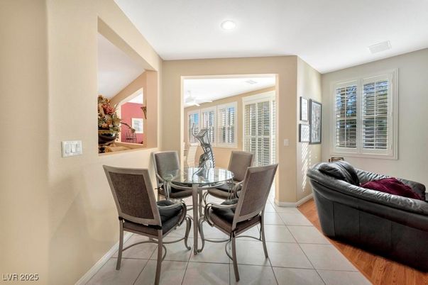 Dining room, Interior, Living room, Recessed Lighting, Wood Texture Flooring