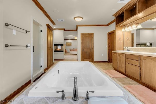 Bathroom, Dual Sink Vanities, Interior, Tile Countertops