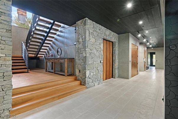 Interior, Recessed Lighting, Stone Walls