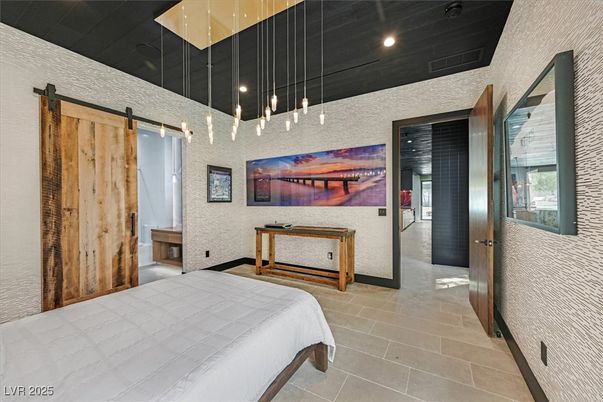 Bedroom, Interior, Pendant Lights, Recessed Lighting