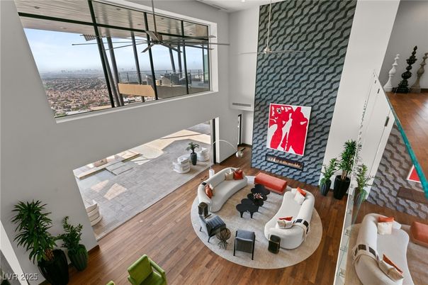 Fireplace, Interior, Living room, Pendant Lights, Recessed Lighting, Wood Texture Flooring