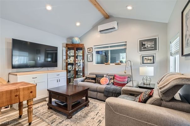 Interior, Living room, Recessed Lighting, Wooden Beams, Wood Texture Flooring
