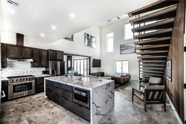 Interior, Kitchen, Living room, Recessed Lighting, Stainless Steel Appliances