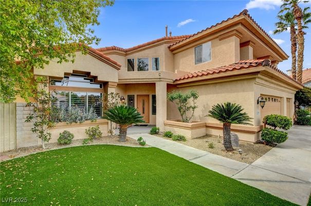 Attached, Backyard, Exterior, Facade, Mediterranean
