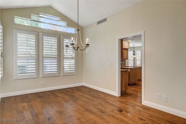 Chandelier, Empty room, Interior, Pendant Lights, Wood Texture Flooring