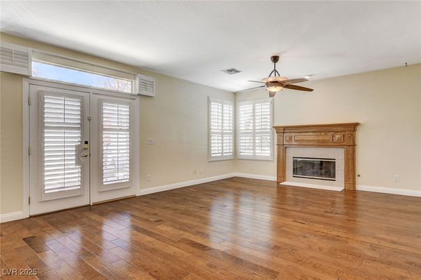 Empty room, Fireplace, Interior, Wood Texture Flooring