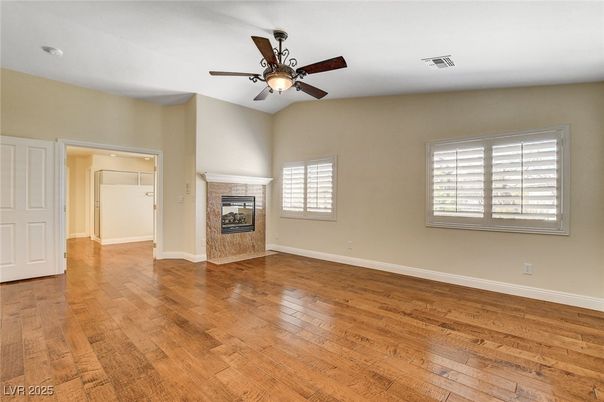 Empty room, Fireplace, Interior, Wood Texture Flooring