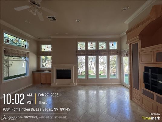 Empty room, Fireplace, Interior, Recessed Lighting