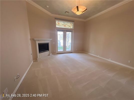 Empty room, Fireplace, Interior, Pendant Lights