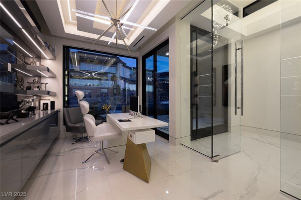 Home Office, Interior, Marble