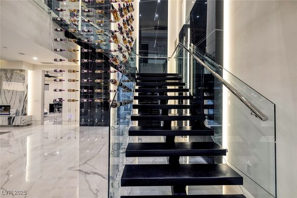 Interior, Marble, Recessed Lighting, Wine Storage