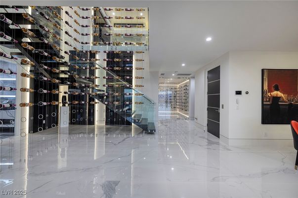 Interior, Marble, Recessed Lighting, Wine Storage