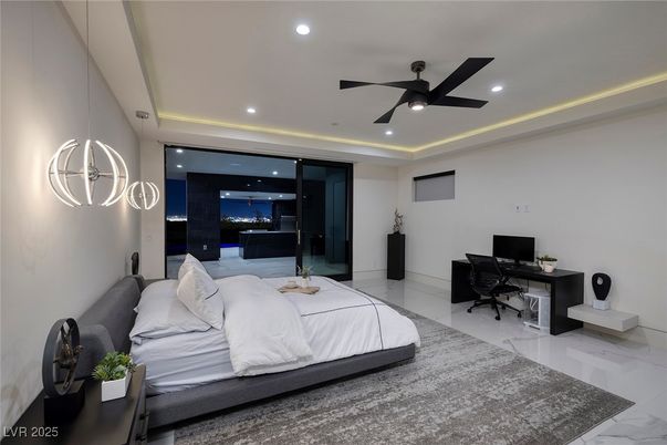 Bedroom, Home Office, Interior, Pendant Lights, Recessed Lighting