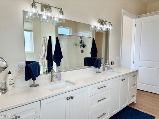 Bathroom, Dual Sink Vanities, Interior, Wood Texture Flooring