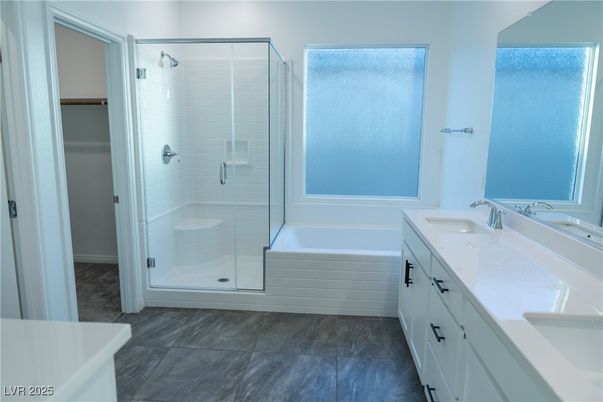 Bathroom, Dual Sink Vanities, Glass Shower, Interior