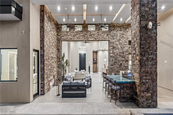 Interior, Recessed Lighting, Stone Walls