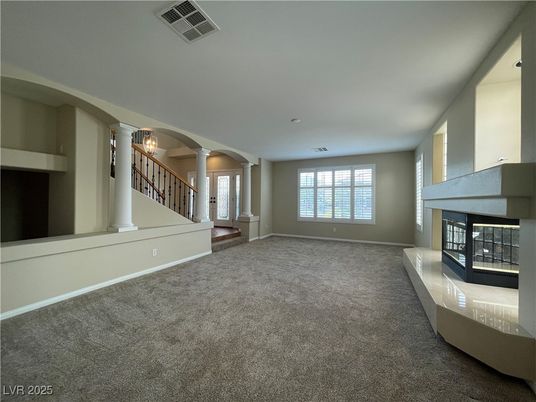 Empty room, Fireplace, Interior