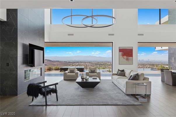 Fireplace, Interior, Living room, Pendant Lights, Wood Texture Flooring