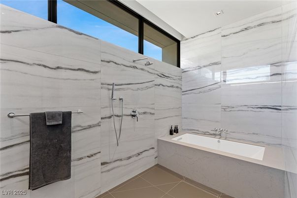 Bathroom, Glass Shower, Interior, Marble Walls