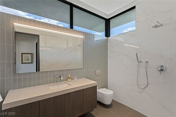 Bathroom, Glass Shower, Interior, Marble Walls