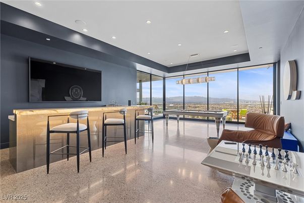 Billiard Table, Game Room, Interior, Pendant Lights, Recessed Lighting