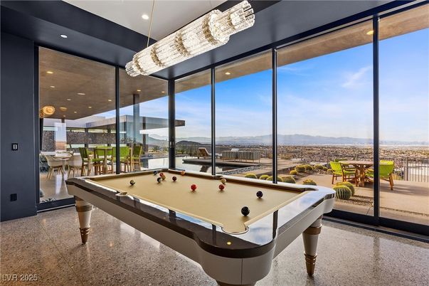 Billiard Table, Game Room, Interior, Pendant Lights, Recessed Lighting