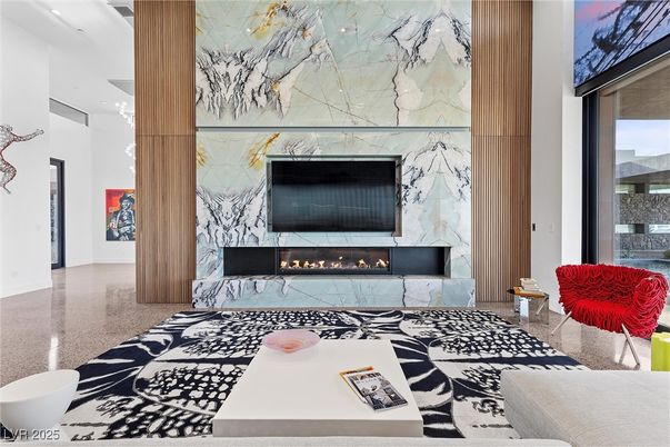 Fireplace, Interior, Marble Walls