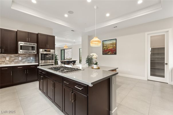 Interior, Kitchen, Pendant Lights, Recessed Lighting, Stainless Steel Appliances