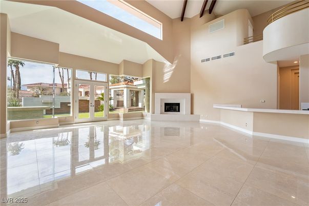 Empty room, Fireplace, Interior, Recessed Lighting
