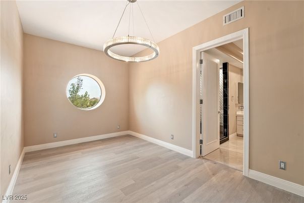 Empty room, Interior, Pendant Lights, Wood Texture Flooring