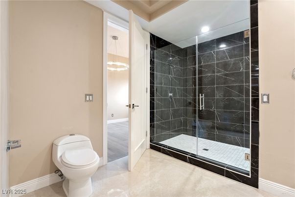 Bathroom, Glass Shower, Interior, Pendant Lights, Recessed Lighting