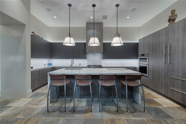 Interior, Kitchen, Pendant Lights, Recessed Lighting, Stainless Steel Appliances