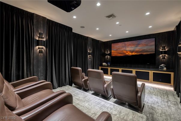 Home Theatre Room, Interior, Projection Screen, Recessed Lighting, Theatre Room