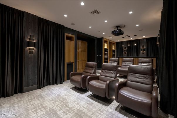 Home Theatre Room, Interior, Pendant Lights, Recessed Lighting, Theatre Room