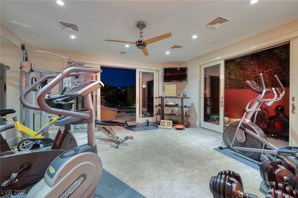 Fitness Equipment, Interior, Recessed Lighting