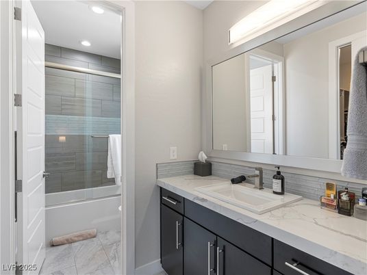 Bathroom, Glass Shower, Interior, Marble, Recessed Lighting