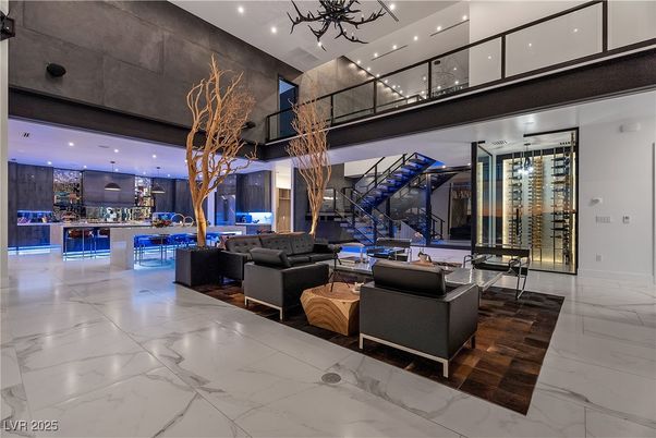 Interior, Living room, Marble, Recessed Lighting