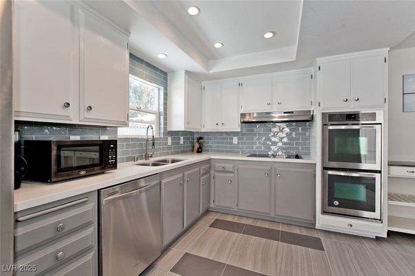 Interior, Kitchen, Recessed Lighting, Stainless Steel Appliances