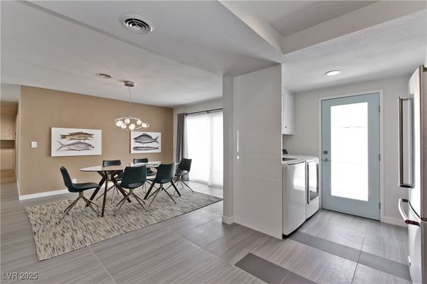 Dining room, Interior, Pendant Lights, Recessed Lighting, Washer