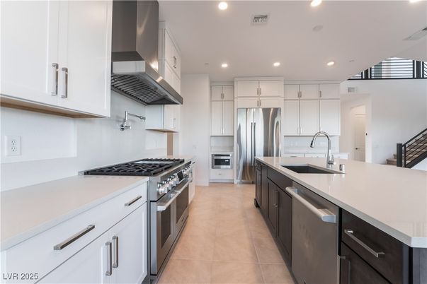 Interior, Kitchen, Recessed Lighting, Stainless Steel Appliances
