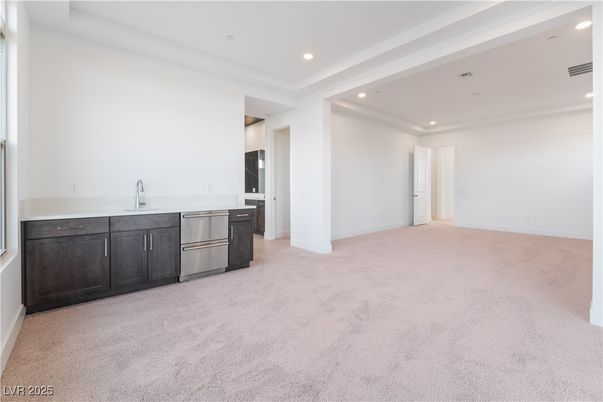 Empty room, Interior, Kitchen, Recessed Lighting