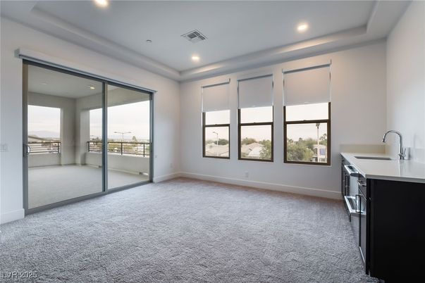 Empty room, Interior, Kitchen, Recessed Lighting