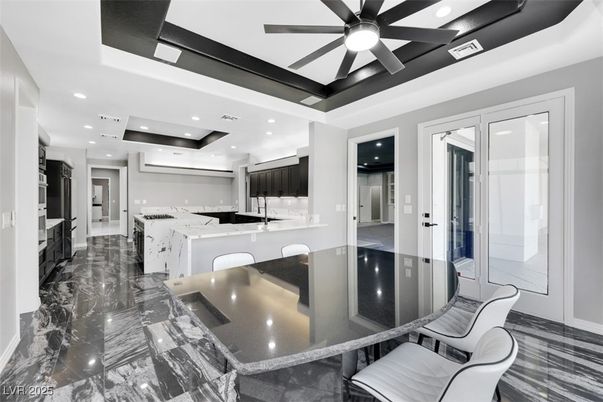 Interior, Kitchen, Marble, Recessed Lighting