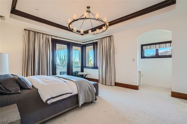 Bedroom, Chandelier, Interior