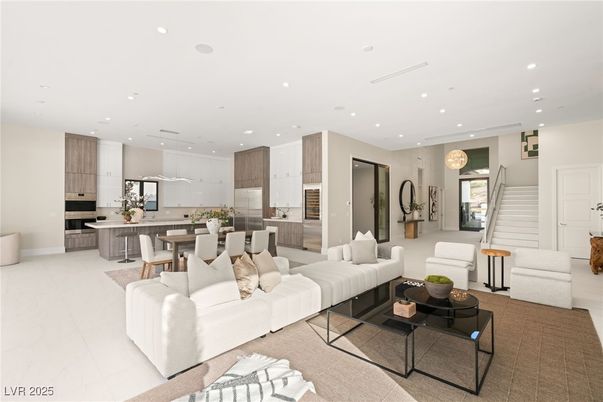Dining room, Interior, Kitchen, Living room, Recessed Lighting, Stainless Steel Appliances